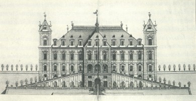 Progetto per il fronte est del Palazzo del Valentino. Atelier di Carlo di Castellamonte, inizio XVII secolo.