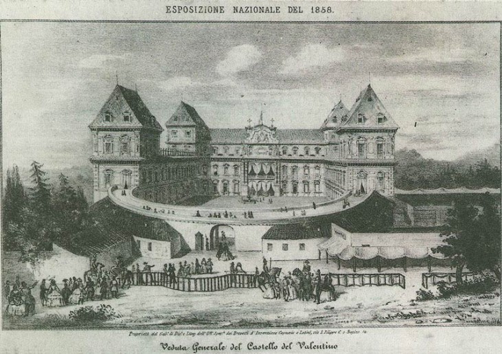 Esposizione Nazionale del 1858. Veduta Generale del Castello del Valentino